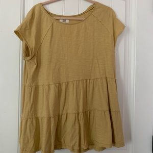 Yellow 3-tiered t-shirt